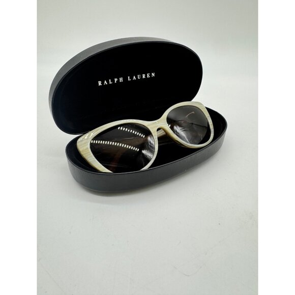 RALPH LAUREN women's cateye sunglasses + case  Beige 56mm RL8215BU - Picture 3 of 11